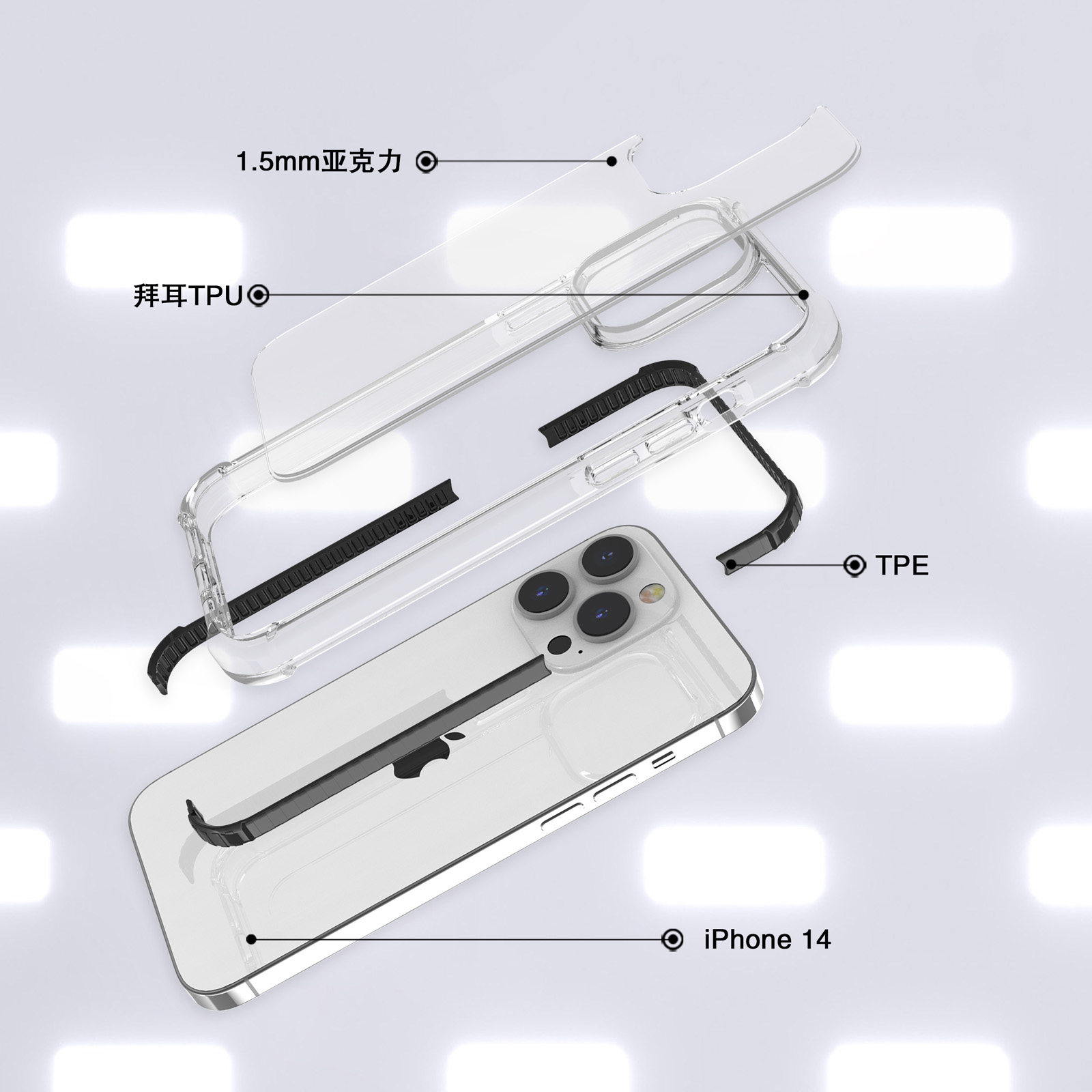 17Air Shockproof Case for 16Promax, Compatible with 15Pro, Apple 14Plus, Magnetic Magsafe Wireless Charging Phone Case, 13Mini Transparent, iPhone 12 Lens Protection, New Trendy Model for Men and Women