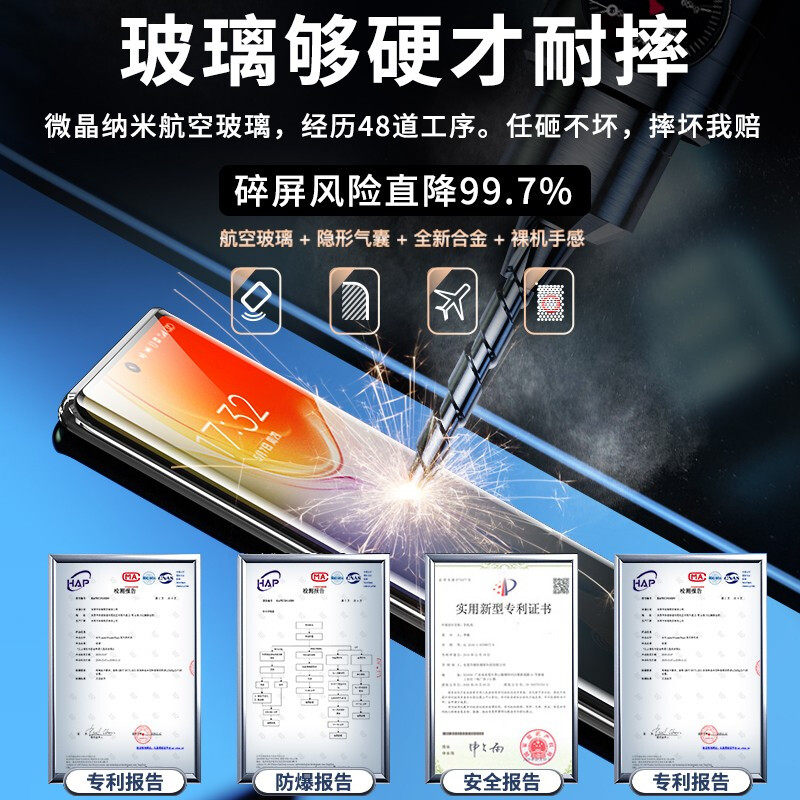 Vivo X70 Pro Phone Case, Double-Sided Glass, Anti-Peeping Lens, Full Coverage, X70 Pro+ Anti-Drop, Heat Dissipation Protective Case, Transparent, Ultra-Thin, Luxurious, Personalized, Trendy for Men and Women, Internet Celebrity Style, Creative New Model