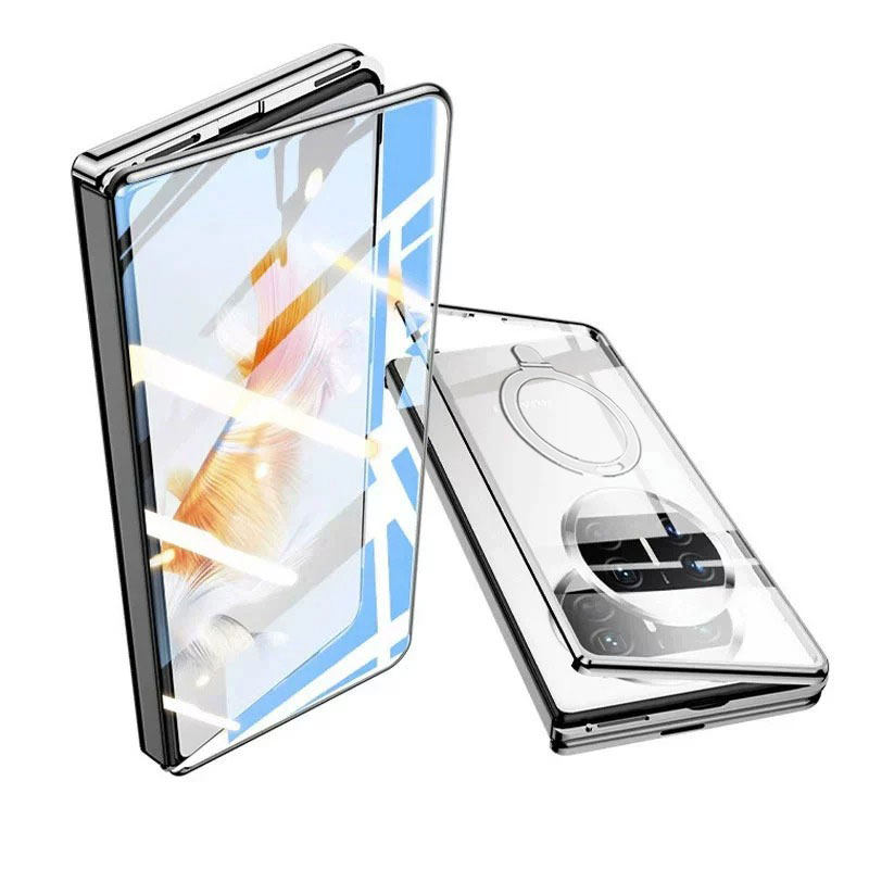 Huawei Mate X5 Comes with Stand, All-Inclusive Mobile Phone Case, Magnetic Wireless Charging X3 Collector's Edition, Double-Sided Glass Lens Protective Cover, Film-Free, Anti-Fall and Cooling, New Model for Men and Women, Suitable for Huawei
