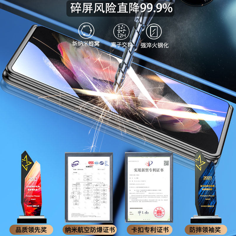 Z Fold7/6/Fold4 Samsung Z Fold5 Double-Sided Full-Edge Anti-Peeping Phone Case W 78% off Foldable Screen Galaxy Glass W21 Lens Anti-Drop Heat Dissipation Protection No Screen Protector Needed