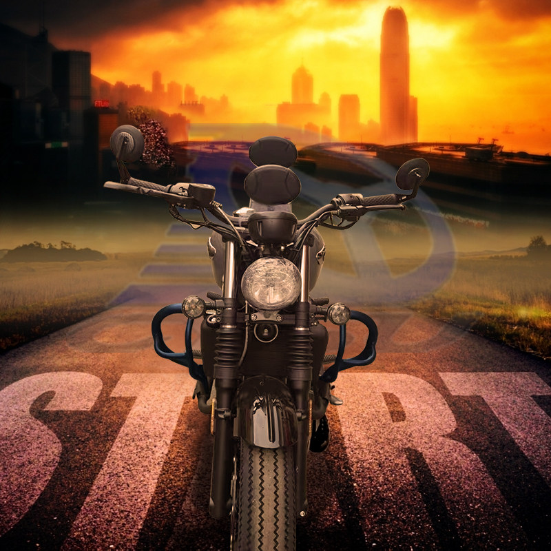 Suitable for Yangtze River Bobbie400 bumper engine protection bar 650 anti-drop bar (thickened version)