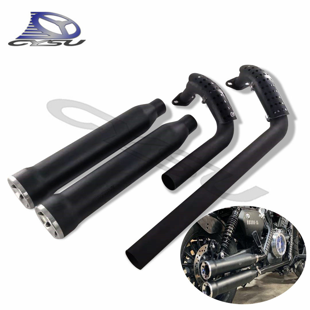Suitable for Ginger 300 modified exhaust pipe Benda BD300 modified Harley Cobra exhaust pipe