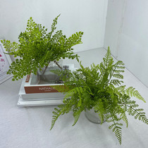 Uhan Small Branches Fern Grass Plastic Fake Flowers Emulated Flower Flower Arrangement Small Fern Leafy Grass Decorated With Persian Leaf Table Floral Art
