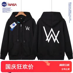 Autumn Hooded Men's Alan Walker Style Dj Trendy Faded Jacket Zipper Cardigan Sweatshirt