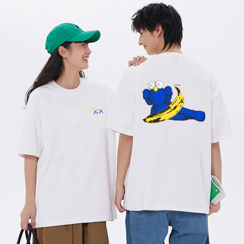 Collaboration Kaws Short-Sleeve Clothing Xx-Eyed Doll Figurine Artist Andy Warhol Top