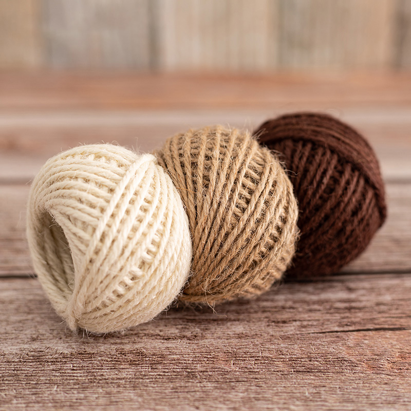 Jute Rope Diy Handmade Material Woven Hemp Thread Rope Flowers Packaging Fine Rope Cake Baking Vase Decoration Strap