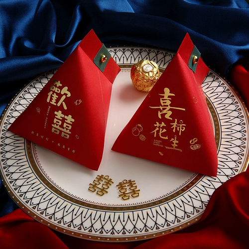 2024 Новая китайская свадебная свадебная конфетка бесплатно складная конфетка.