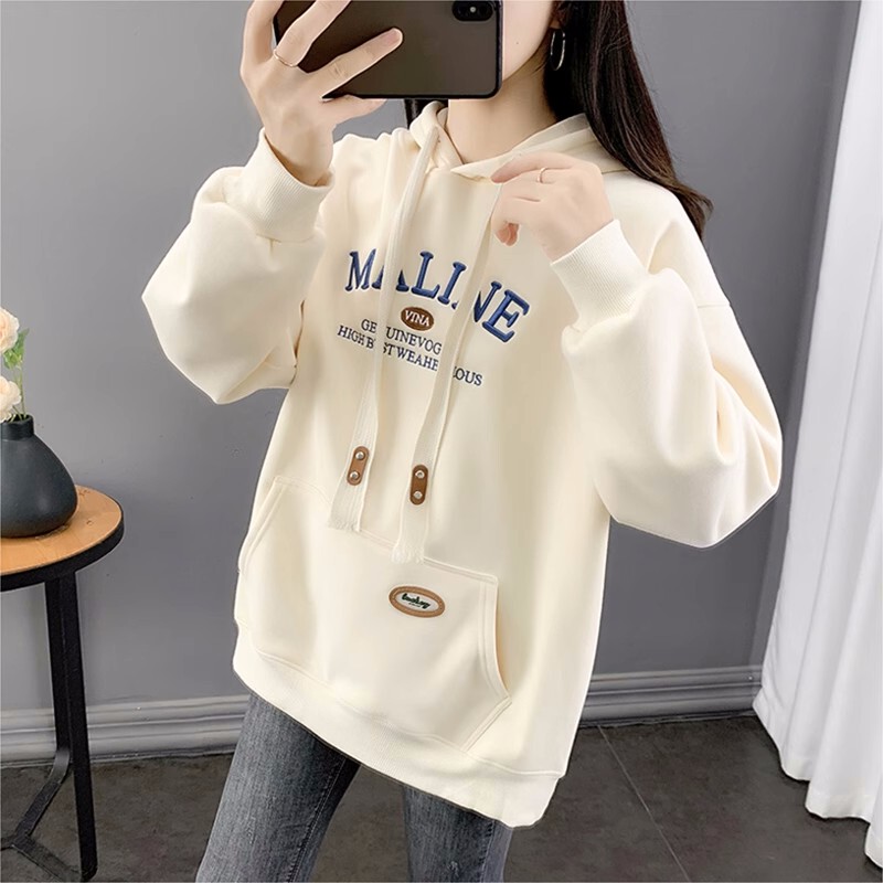 Trendy and Unique Women's Sweatshirt for Spring and Autumn 2026, Loose-Fitting Korean Style, Versatile, Suitable for Petite Figures, Thin Spring Jacket Trendy and Unique Women's Sweatshirt for Spring and Autumn 2026, Loose-Fitting Korean Style, Versatile, Suitable for Petite Figures, Thin Spring Jacket