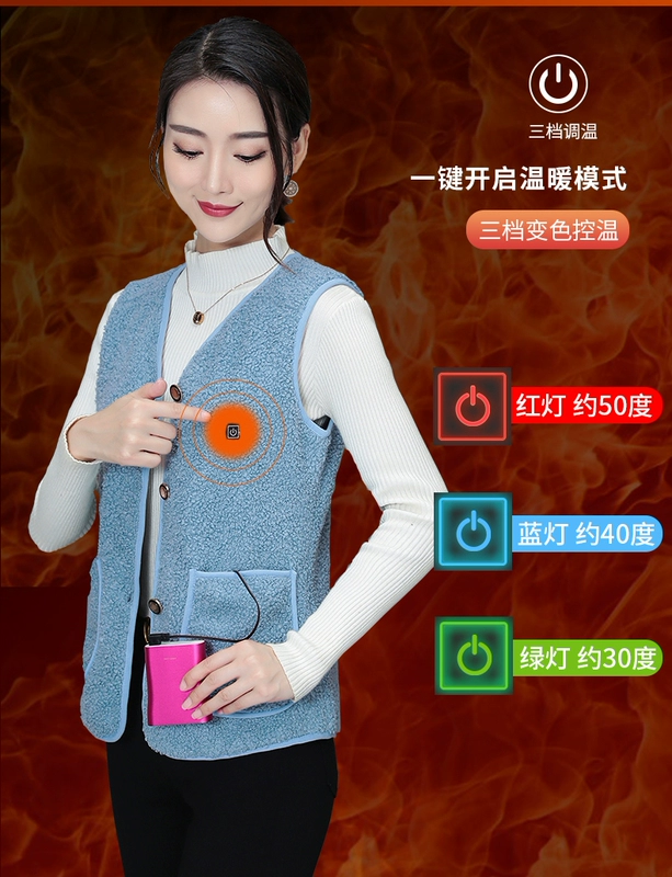 Áo làm nóng nam sưởi ấm quần áo sưởi ấm bằng điện thông minh USB sưởi ấm và chống lạnh áo vest cotton mùa đông công nghệ đen áo khoác sưởi ấm