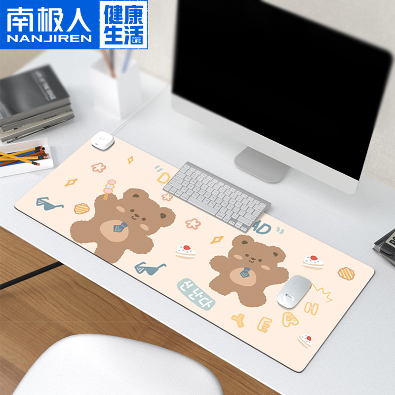 Antarctic heated mouse pad table mat cartoon warm gloves warm keyboard mat winter winter heating office heating electric multi-function office heating desk face handguard play computer