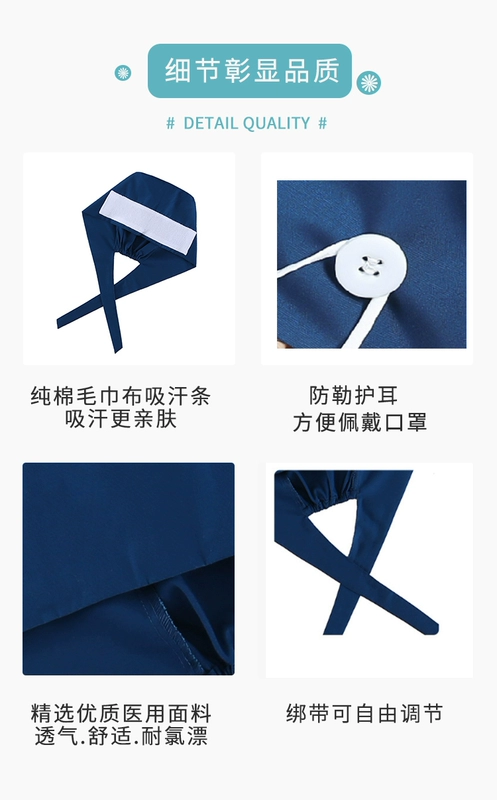 nón trùm đầu y tế Mũ bác sĩ nam mũ phẫu thuật mũ phòng phẫu thuật thở chăm sóc phòng phẫu thuật khẩn cấp nha khoa y tế mũ làm việc y tế cho phụ nữ mũ tĩnh điện nam mũ y tế màu xanh