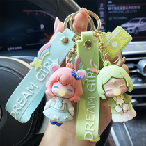 Pacifier Jungle Girl Key Button Girl Heart Delicate Bag Pendant Cartoon Cute Multifunction Car Key Chain