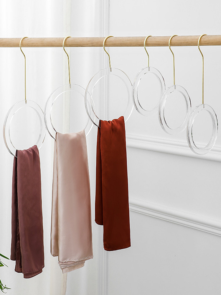 Transparent crystal hanger acrylic metal hat clip transparent clothing store scarf rack crystal clothes hanging hook