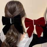 Ретро красная заколка для волос с бантиком, аксессуар для волос, элитные шпильки для волос, коллекция 2022