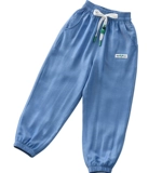 Средство от комаров, летние тонкие хлопковые джинсовые детские шелковые штаны для мальчиков