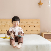 Children in the original biscuit bed for childrens bed ash wood black walnut wax oil 1 2 1 5 meters environmentally friendly solid wood bed