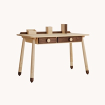 Childrens time desk childrens learning table full solid wood adjustable high and low matching pen holder storage box