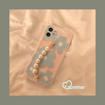 Simple Flowers for Apple 12Pro Max wristband bracelet handset case iphone11 X XS XR silicone gel 8plus anti-fall 7p female xsmax new model