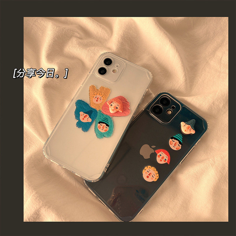 ins wind cute application Apple 12Pro Max mobile phone protective shell iphone11 X XS XR silicone 8plus anti-fall 7p female xsmax idea