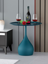 Nordic side a few light lavish rockboard tea table sofa side table modern minimalist creative round table tennis red little corner a few bed headcabinets