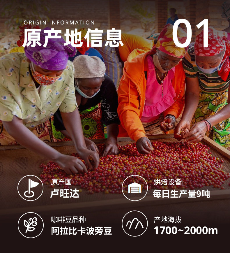 临期 卢旺达进口 Gorilla's Coffee 深度烘焙 100%阿拉比卡波旁咖啡豆 500g*4件 99.1包邮包税（折24.78元/袋）