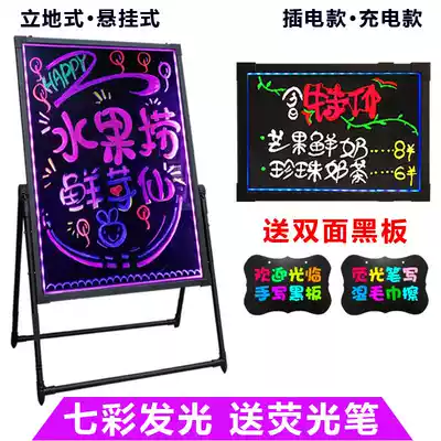 Store door led handwritten Billboard fluorescent small blackboard shop with fluorescent board advertising board luminous writing display board