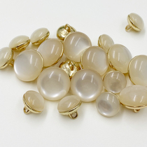 Round wild pearlescent button metal retro small fragrance cheongsam button skirt shirt sweater coat coat female