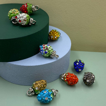 Vintage little strawberry shirt Cardigan dress Children button buttons DIY Handmade earrings Necklace Hair ring diamond buckle