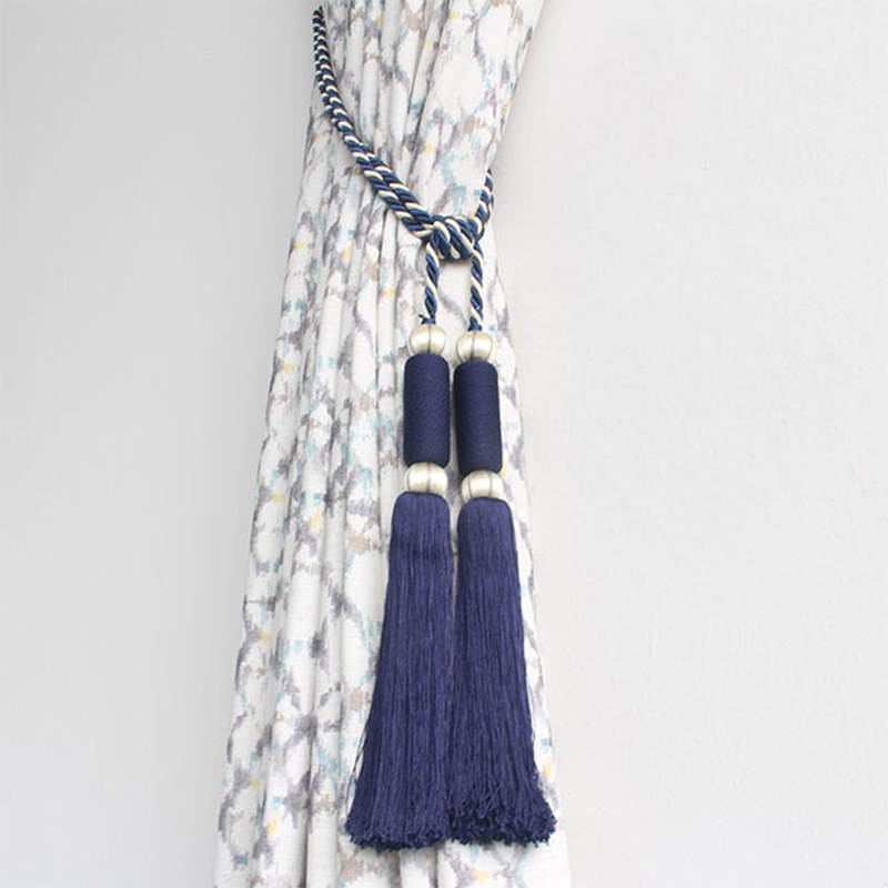 Modern minimalist curtain hanging ball new Chinese style double tassel accessories curtain buckle curtain straps tied rope decoration hanging spikes