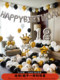 Internet Celebrity Happy Birthday Balloon Party Scene Decoration Supplies for Boys and Girls, Background Wall for 18Th Birthday Celebration