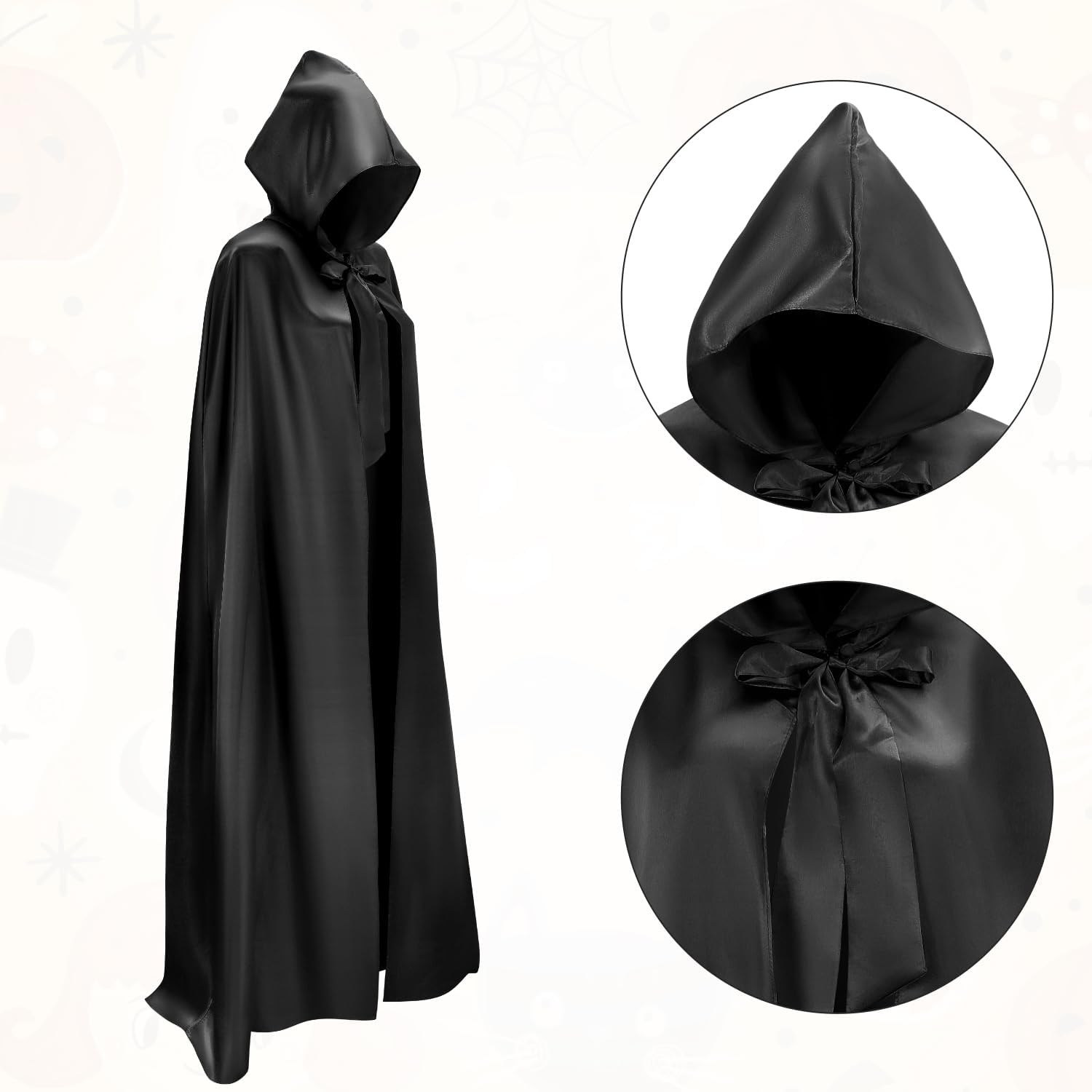 ハロウィン マント コス ゴースト 魔女 ユニセックス フード マント ステージ パフォーマンス ショール 仮面舞踏会 マント -