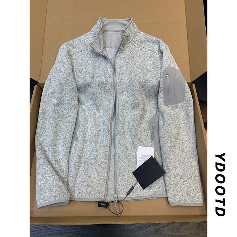 Spring and Autumn Outdoor Stand-Collar Fleece Jacket Zip-Up Cardigan Casual Sports Jacket Cleanfit Outerwear Trendy Top