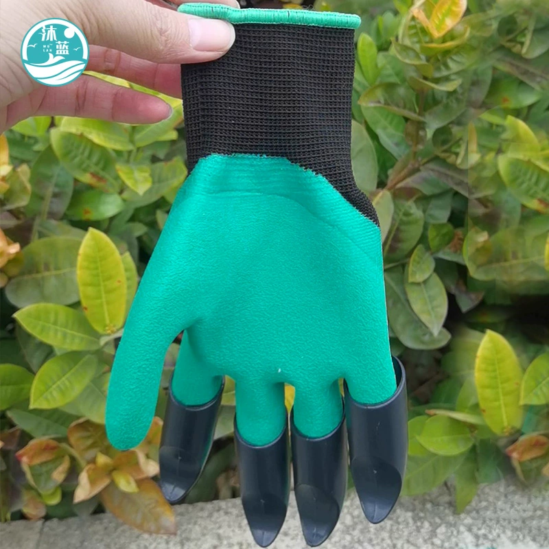 bao tay lam vuon Găng tay đào có móng vuốt bảo vệ làm vườn nông nghiệp chống mài mòn chống trượt chống thấm nước chống đâm chống buộc vườn vườn làm cỏ hoa nghệ thuật găng tay làm vườn có móng găng tay nhổ cỏ