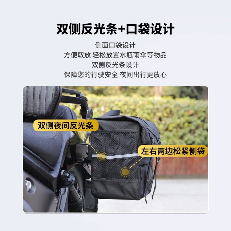 复古设计防水摩托边包,让你的旅程更精彩!摩托车储物包 Waterproof Motorcycle Side Bag 🚗🌟-骑士包-淘宝好物网
