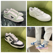 Direct from South Korea Prada Prada downtown cowhide metal triangle logo color matching sneakers sneakers