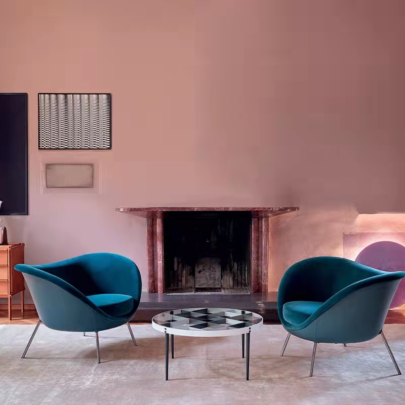 Nordic Art Creative Shells Heart-shaped Armchair Fiberglass Metatreasure Chair-Like Benches Living-room Living-room Sloth Sofa Chair