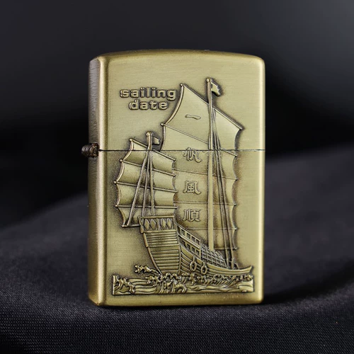 Ретро бронзовая медная ветрозащитная креативная старомодная зажигалка на керосине, ностальгия