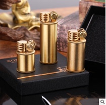 New Zorro small fat pier kerosene lighter mini portable pure copper lady windproof strip key buckle DIY