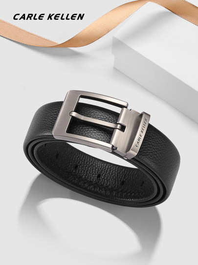 CARLE KELLEN genuine belt men's genuine leather pin buckle casual belt men's 2025 new cowhide trouser belt