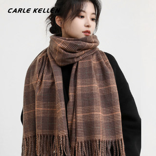 Carle Kellen Scarf Winter Women's 2025 New Style Girls' Scarf Warm and Cold-Proof Dual-Use Shawl for Women