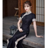 Живое благосостояние специальное выстрел Cheongsam Unferment Daily Draily Dress