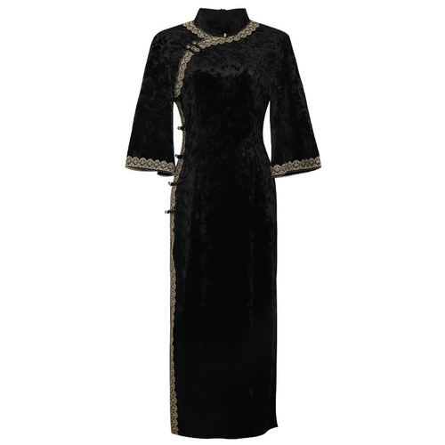 Живое благосостояние специальное выстрел Cheongsam Unferment Daily Draily Dress