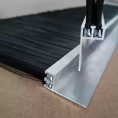 H-type double row thickened aluminum strip brush black and white nylon brush sealed dust-proof non-standard industrial brush strip