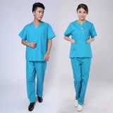Хлопковая униформа врача, лонгслив, нарукавники, комплект, комбинезон, короткий рукав