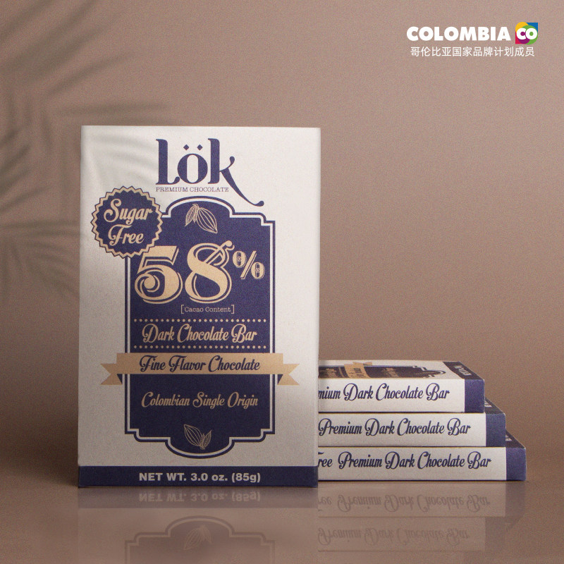lk Colombian Lockblack Chocolate 58% pure cocoa butter Fitness Meal for imported snacks 85g