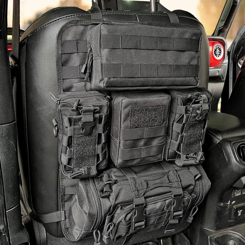Universal Tactical Car Seat Back Storage Molle Pouch, Multifunctional Pocket Management Panel Storage Bag Universal Tactical Car Seat Back Storage Molle Pouch, Multifunctional Pocket Management Panel Storage Bag