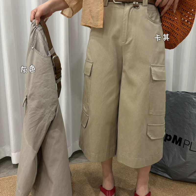 Dass Dasi-26 New Summer Korean Style Three-Quarter Casual Cargo Pants Dass Dasi-26 New Summer Korean Style Three-Quarter Casual Cargo Pants