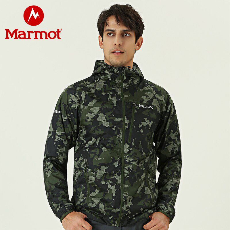 Special - marmot groundhog skin jacket new men's sports camouflage anti-splashable breathable sweating condom