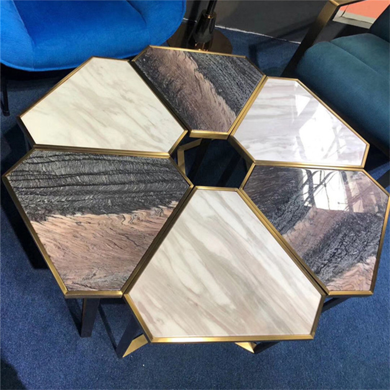 Natural marble furniture countertop coffee table dining table water bar luxury high-end stone furniture custom-made high-end customization