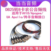 Jiannaimei Nutrick DB25 to 8 Cannon Gongnong AVID Audio Interface HD IO Recording Studio Equipment Connection